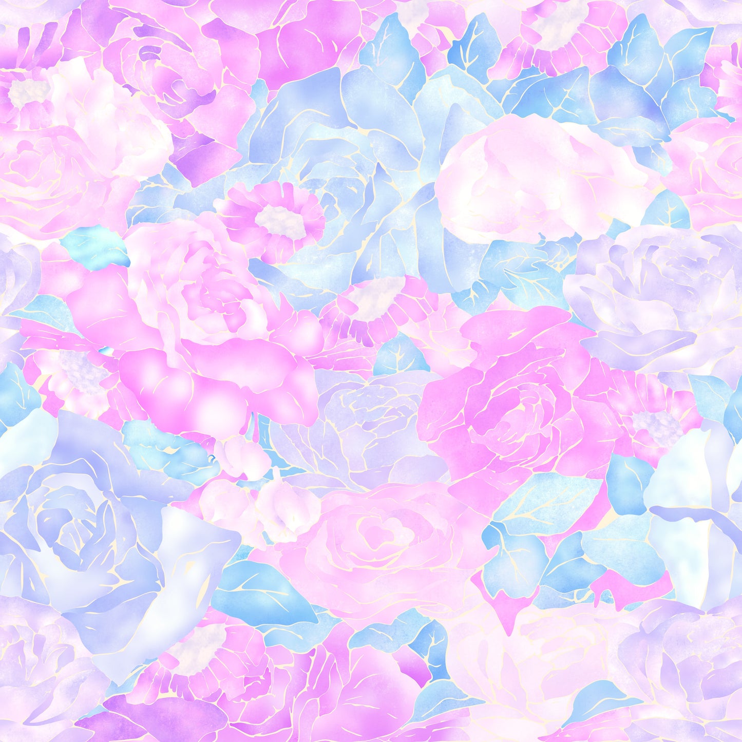 Pink & Blue Roses