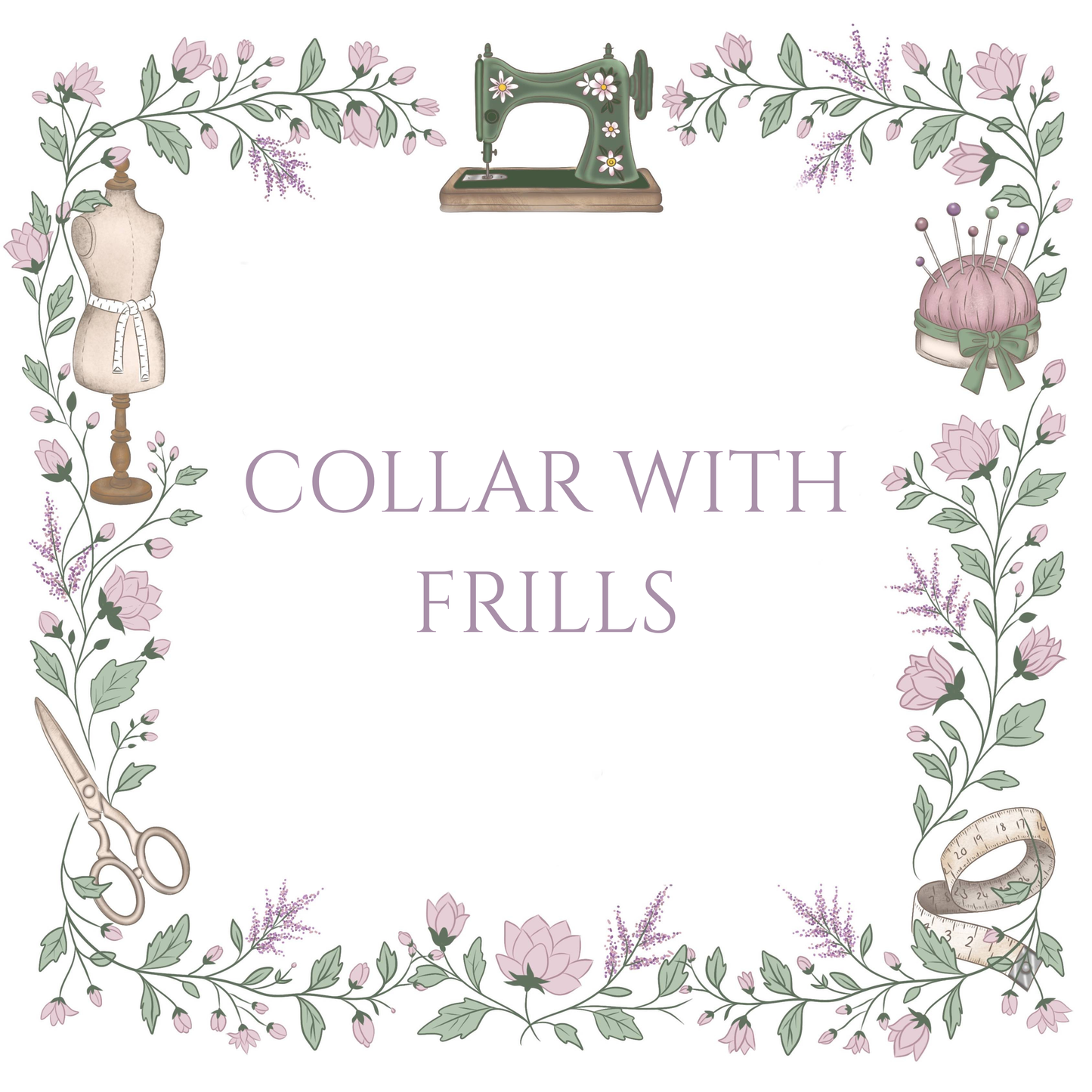 Collar with frills
